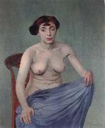 Felix Vallotton Torso with blue cloth oil painting reproduction